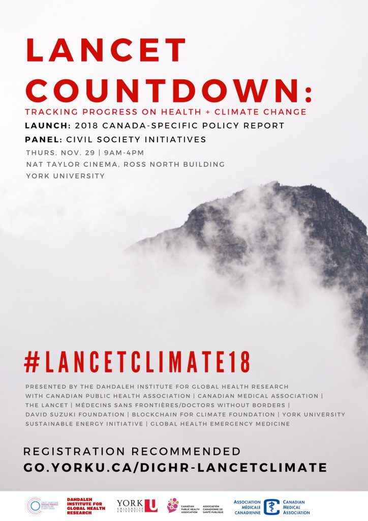 Launch Of The Canada Specific Lancet Countdown Report Dahdaleh