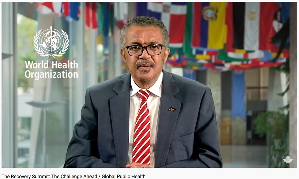 Tedros Ghebreyesus at The Recovery Summit