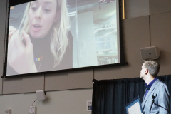 Aly Blenkin of Pivotal Act joins via videoconference to present "Making it Work: User-Centered Design to Understand Complex User Needs and Build Realistic Tools for Humanitarian Response."